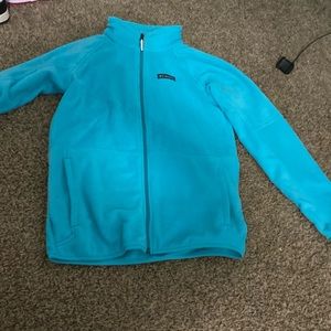 warm columbia zip up, very soft, size XL